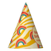 Retro Wave Funky Rainbow Groovy Kleurrijke Party P Feesthoedjes (Links)