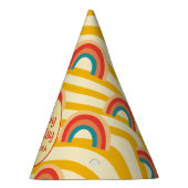 Retro Wave Funky Rainbow Groovy Kleurrijke Party P Feesthoedjes (Rechts)