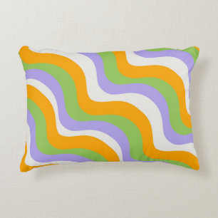 Retro Wave Groovy Curl Layer Abstract Y2K-patroon Accent Kussen