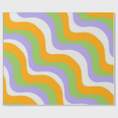 Retro Wave Groovy Curl Layer Abstract Y2K-patroon Cadeaupapier (Vlak)