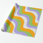 Retro Wave Groovy Curl Layer Abstract Y2K-patroon Cadeaupapier (Uitgerold)