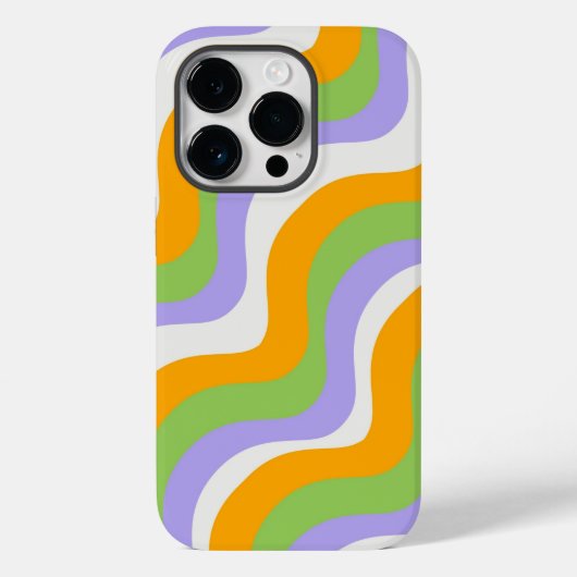 Retro Wave Groovy Curl Layer Abstract Y2K-patroon Case-Mate iPhone Case (Achterkant)