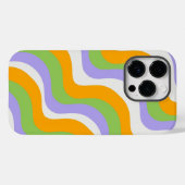 Retro Wave Groovy Curl Layer Abstract Y2K-patroon Case-Mate iPhone Case (Achterkant (horizontaal))