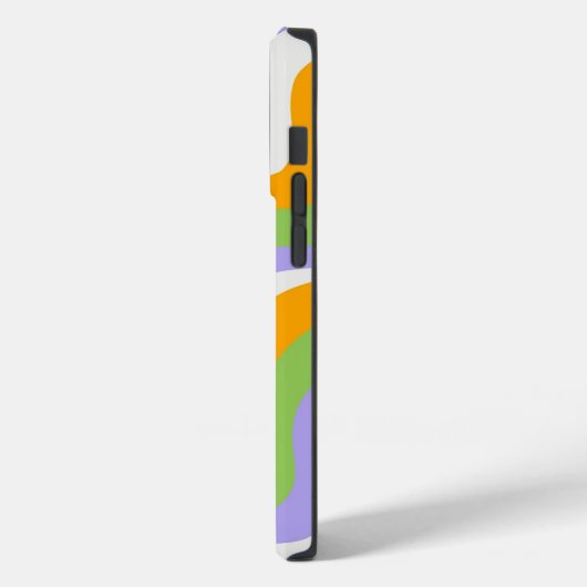 Retro Wave Groovy Curl Layer Abstract Y2K-patroon Case-Mate iPhone Case (Achterkant / Links)