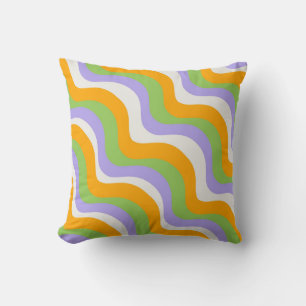 Retro Wave Groovy Curl Layer Abstract Y2K-patroon Kussen