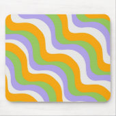 Retro Wave Groovy Curl Layer Abstract Y2K-patroon Muismat (Voorkant)