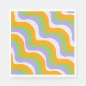 Retro Wave Groovy Curl Layer Abstract Y2K-patroon Servet (Voorkant)