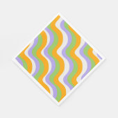 Retro Wave Groovy Curl Layer Abstract Y2K-patroon Servet (Hoek)