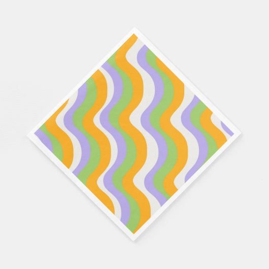 Retro Wave Groovy Curl Layer Abstract Y2K-patroon Servet (Hoek)