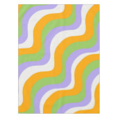 Retro Wave Groovy Curl Layer Abstract Y2K-patroon Tafelkleed (Voorkant)