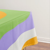 Retro Wave Groovy Curl Layer Abstract Y2K-patroon Tafelkleed (Voorbeeld)