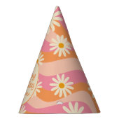 Retro Wave Groovy Daisy Kleurrijke Party Pet Feesthoedjes (Rechts)