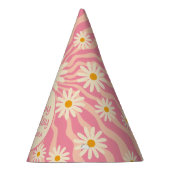 Retro Wave Groovy Daisy Kleurrijke Party Pet Feesthoedjes (Rechts)