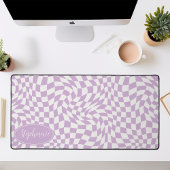 Retro Wave: Modern golvend Paarse dambord Bureaumat