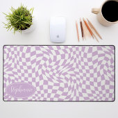 Retro Wave: Modern golvend Paarse dambord Bureaumat