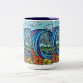 Retro Wave-Mok Tweekleurige Koffiemok (Center)