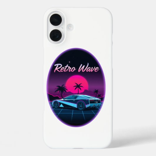 "Retro Wave" Neon Sunset Case-Mate iPhone Case (Achterkant)