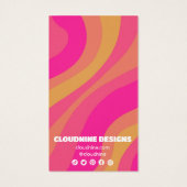 Retro Wave Oorbel Ketting Sieraden Display Kaart (Achterkant)