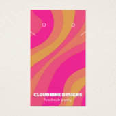 Retro Wave Oorbel Ketting Sieraden Display Kaart (Voorkant)