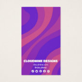 Retro Wave Oorbel Ketting Sieraden Display Kaart (Achterkant)