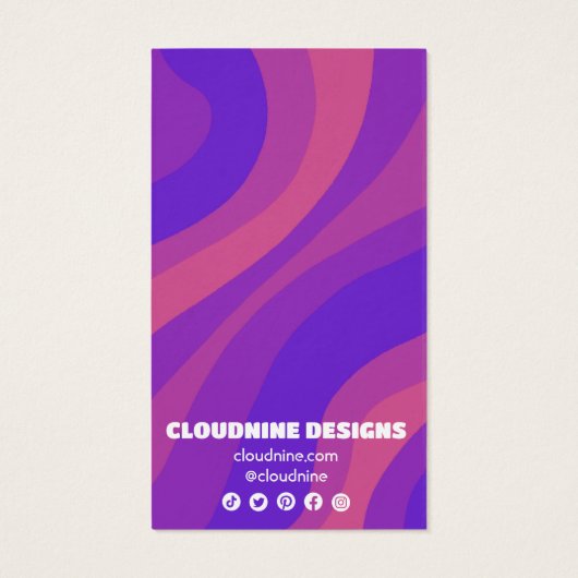 Retro Wave Oorbel Ketting Sieraden Display Kaart (Achterkant)