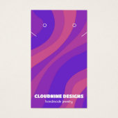 Retro Wave Oorbel Ketting Sieraden Display Kaart (Voorkant)