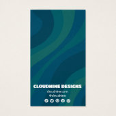 Retro Wave Oorbel Ketting Sieraden Display Kaart (Achterkant)