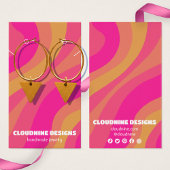 Retro Wave Oorbel Ketting Sieraden Display Kaart