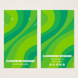 Retro Wave Oorbel Ketting Sieraden Display Kaart