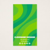 Retro Wave Oorbel Ketting Sieraden Display Kaart (Achterkant)