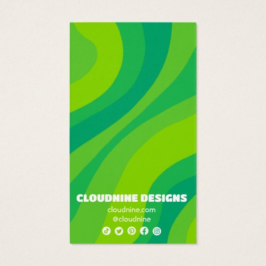 Retro Wave Oorbel Ketting Sieraden Display Kaart (Achterkant)