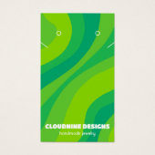 Retro Wave Oorbel Ketting Sieraden Display Kaart (Voorkant)