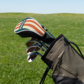 Retro Wave Pin Strepen met Naam Golfheadcover (Insitu)
