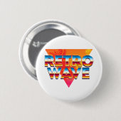 Retro Wave Ronde Button 5,7 Cm (Voorkant /achterkant)
