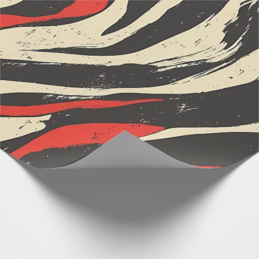 Retro Wave Stripes Wrapping Paper Cadeaupapier (Hoek)