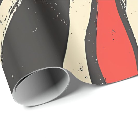 Retro Wave Stripes Wrapping Paper Cadeaupapier (Rol Hoek)