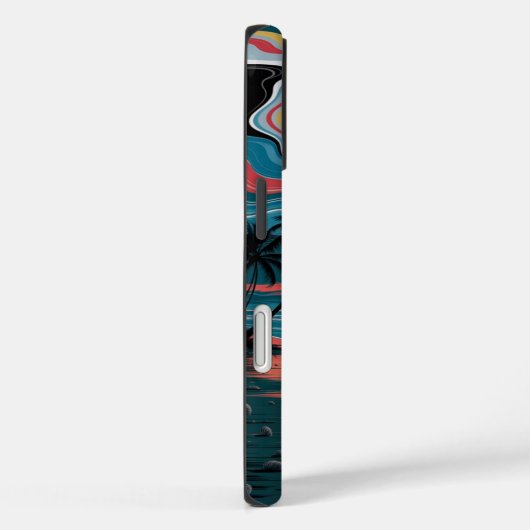 Retro Wave Sunset Case-Mate iPhone Case (Achterkant / Rechts)