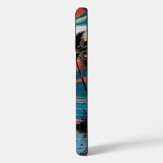 Retro Wave Sunset Case-Mate iPhone Case (Achterkant / Links)