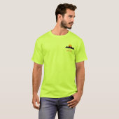 Retro Wave Synthwave Zonsondergang T-Shirt (Voorkant volledig)
