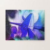 Retro Wave TurboProp Vliegtuig Puzzle Legpuzzel (Horizontaal)