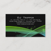 Retro Wave Visitekaartje Black DJ Blue Green (Achterkant)