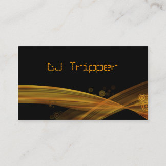 Retro Wave Visitekaartje Black DJ Bronze Gold