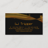 Retro Wave Visitekaartje Black DJ Bronze Gold (Achterkant)