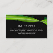 Retro Wave Visitekaartje Black DJ Lime Green (Achterkant)