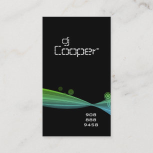 Retro Wave Visitekaartje Blue Green Black