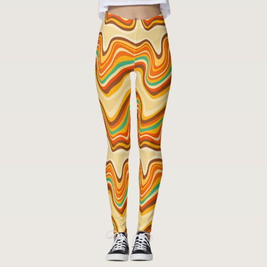 retro wave warm leggings (Voorkant)