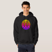 Retro Waveform Synthesizer Sound Wave Electronic M Hoodie (Voorkant volledig)