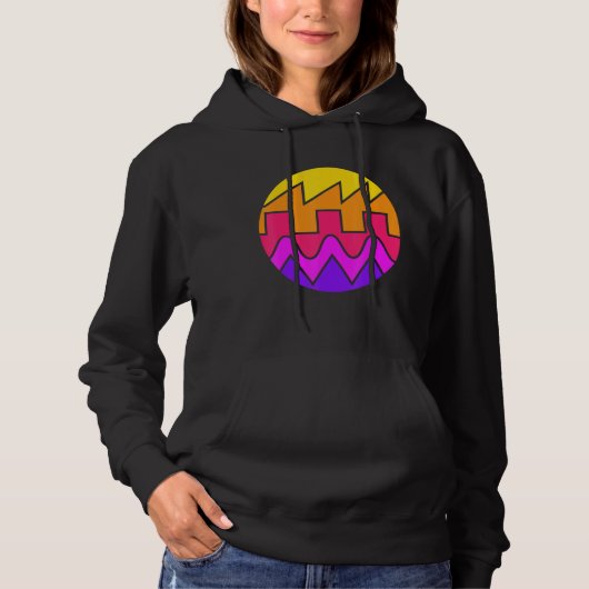 Retro Waveform Synthesizer Sound Wave Electronic M Hoodie (Voorkant)