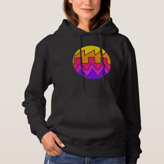 Retro Waveform Synthesizer Sound Wave Electronic M Hoodie (Voorkant)