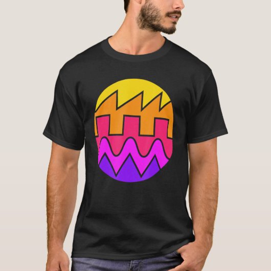 Retro Waveform Synthesizer Sound Wave Electronic M T-shirt (Voorkant)